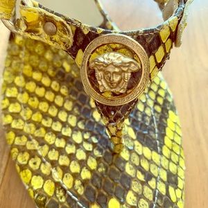 versace crocodile sandals